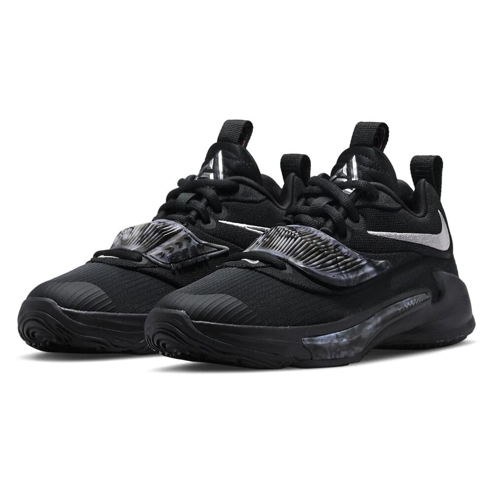 Nike Zoom Freak 3 Grade-School Black Mettalic Silver Basketball Size 6Y